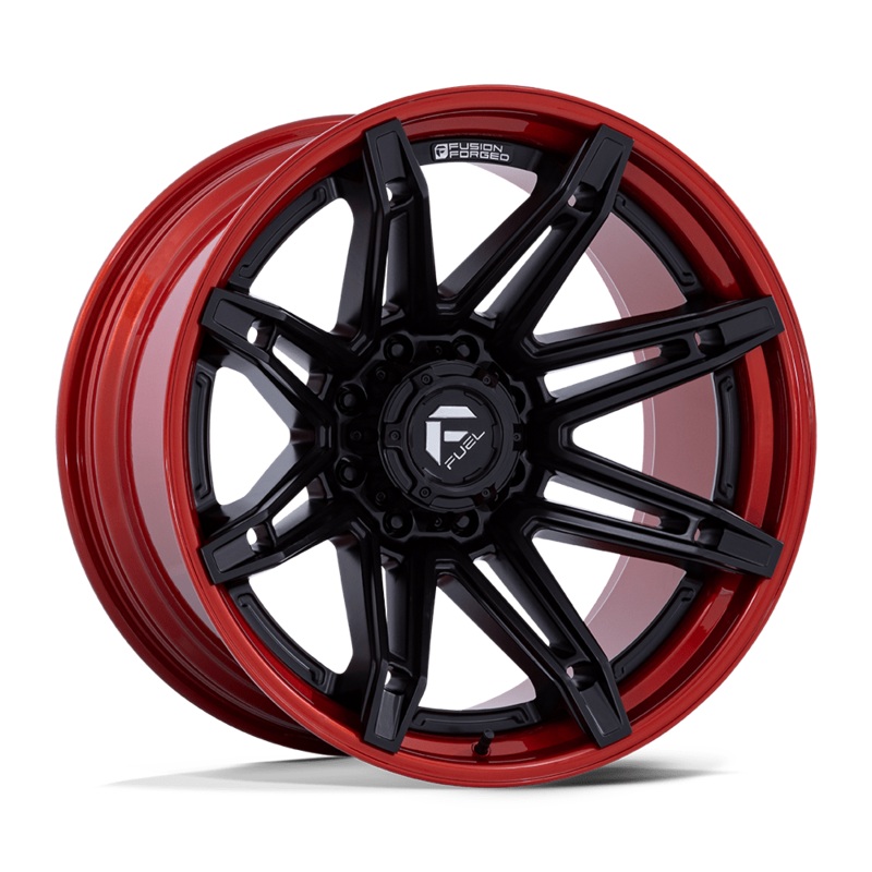 Fuel Wheels FC401 Brawl 20″ 6×135 Matte Black With Candy Red Lip