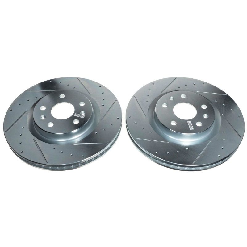 Power Stop 20-21 Chevrolet Corvette Front Evolution Drilled & Slotted Rotor – Pair