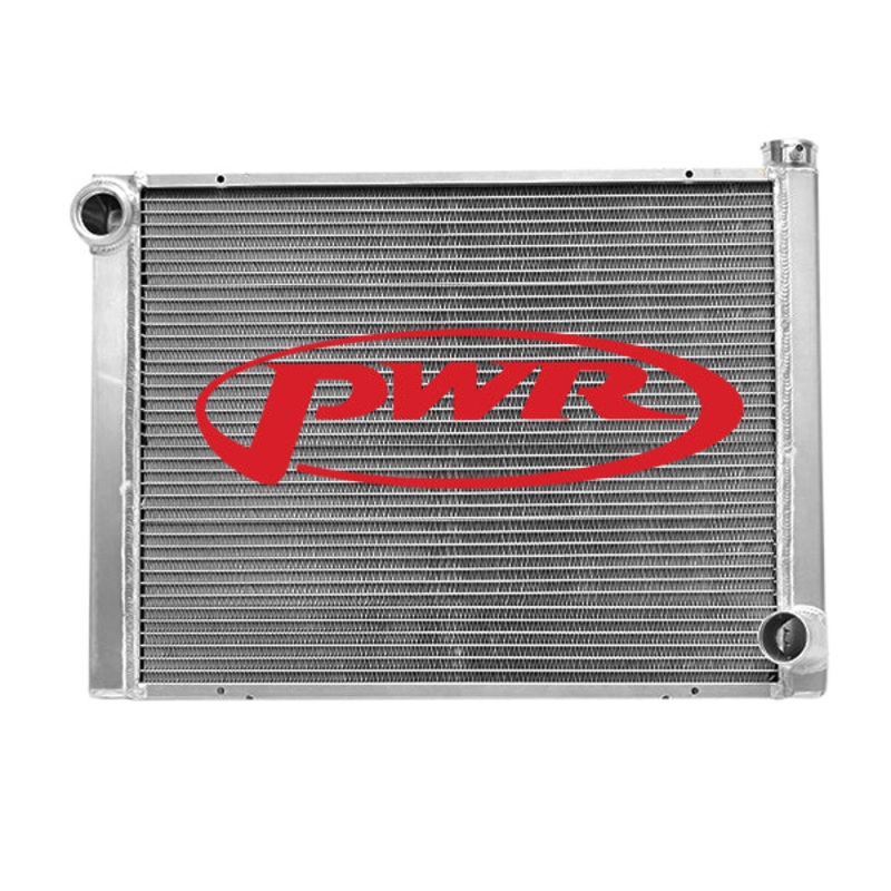 PWR – 42mm Universal Performance Radiator (PWR Open 26 x 19) -20 AN Port Inlet, 1-3/4 Low Outlet