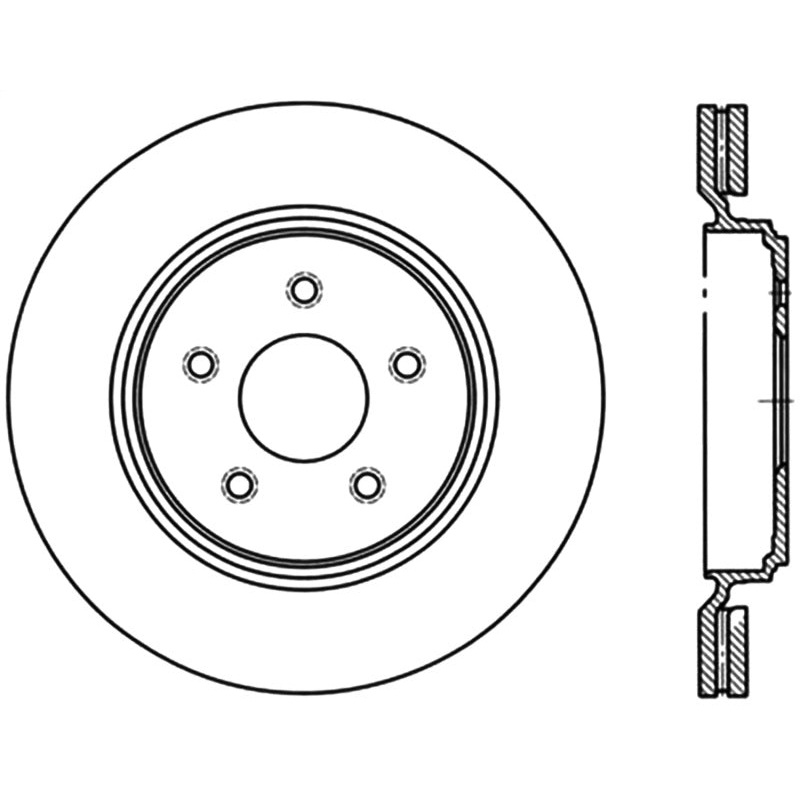 StopTech Power Slot 06-08 Cadillac XLR-V SC / 06-09 Corvette (Z51) Rear Right Slotted CRYO Rotor