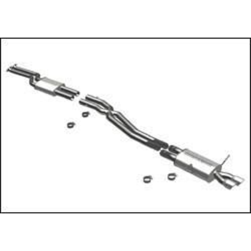 2001-2005 BMW 330i Cat Back Exhaust; Touring Series; Dual Split Rear Exit by Magnaflow (16533)