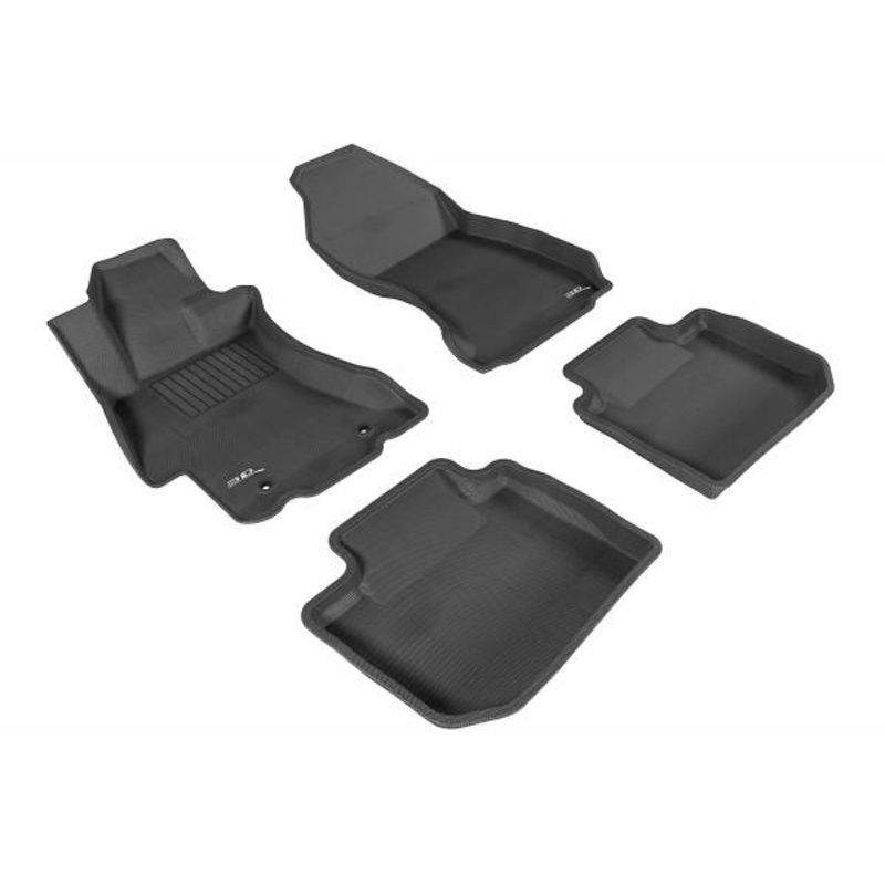 3DMaxpider [15-21 WRX/STI] All-Weather Floor Liner Set (Front&Rear)-Black | L1SB02001509