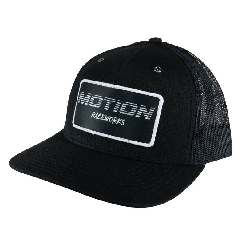 Black Trucker Snapback w/ Black Motion Retro Fade Patch