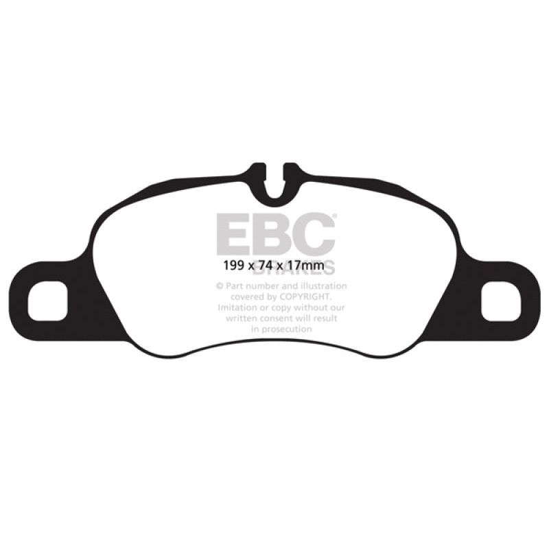 EBC 12-16 Porsche Boxster 2.7L (Cast Iron Rotors Only) Bluestuff Front Brake Pads