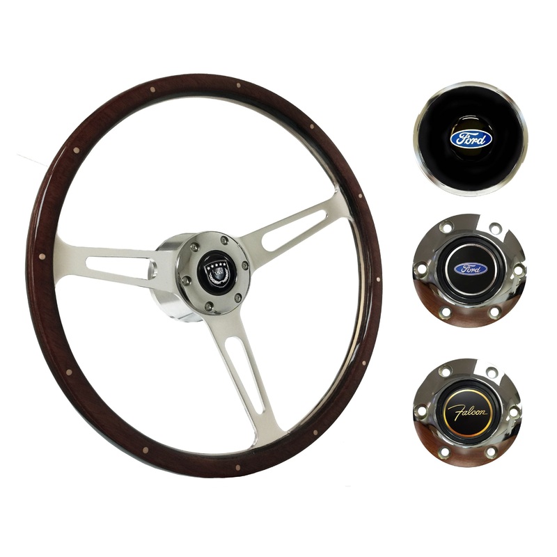 1965-69 Ford Falcon Steering Wheel Kit | Deluxe Espresso Wood | ST3553A
