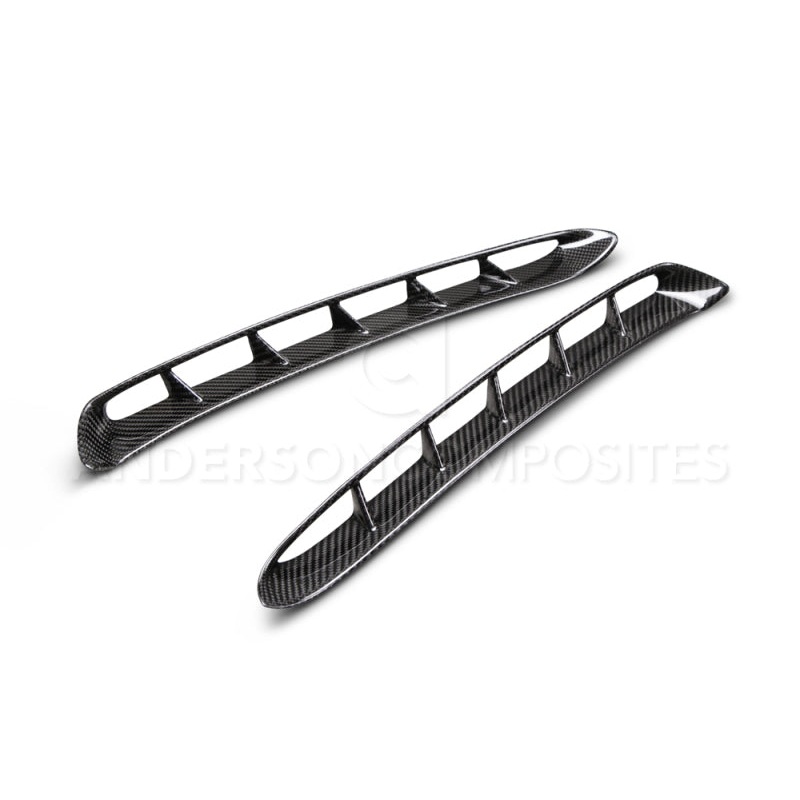 Anderson Composites 15-17 Mustang Carbon Fiber GT350 Style Fender Vent Inserts (Only Fit AC Fenders)