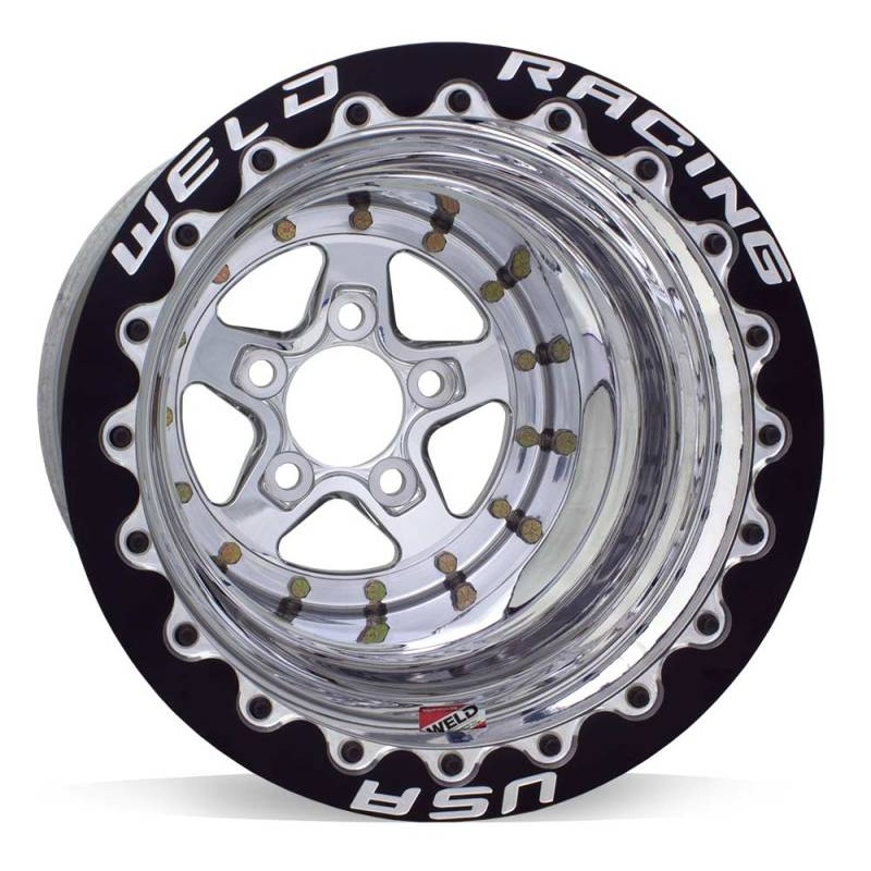 Weld Alumastar 2.0 15×10 / 5×4.75 BP 1.7 / 5in. BS Polished CTR Wheel – Non-Beadlock