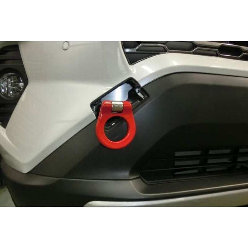 Cusco 2019+ Toyota RAV4 (XA5 – 5th Gen) Steel Folding Type Tow Hook Front Only – Red