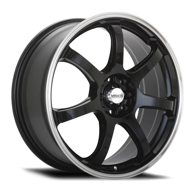 Maxxim Knight 16×7 8×100/114.3 ET40 Gloss Black Lip Polish