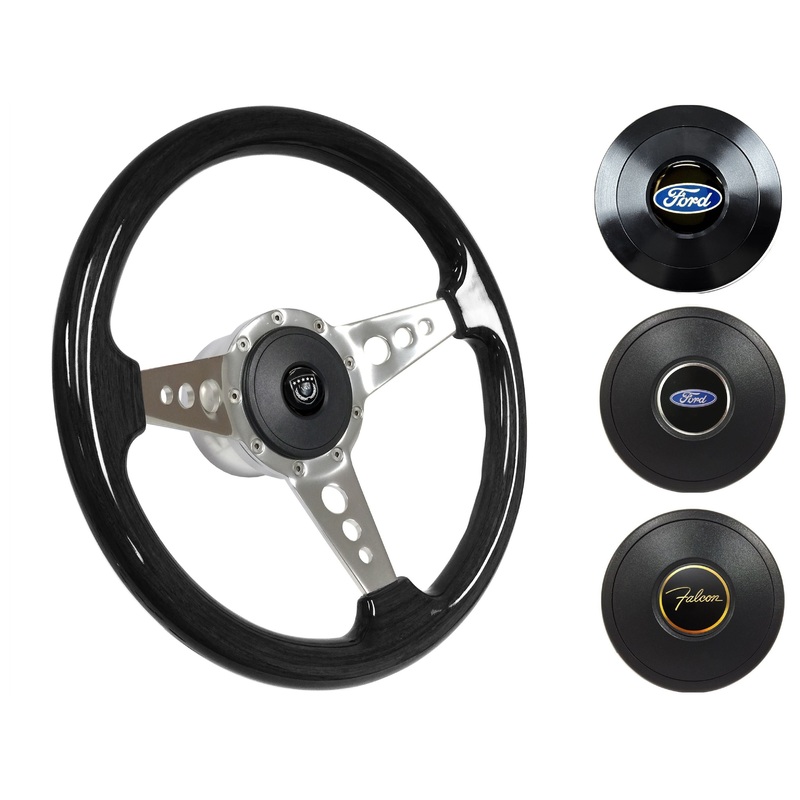 1963-64 Ford Falcon Steering Wheel Kit | Black Ash Wood | ST3075