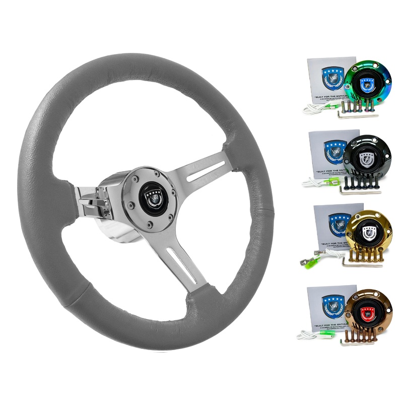 1990+ Nissan 200SX Steering Wheel Kit | Grey Leather | ST3012GRY