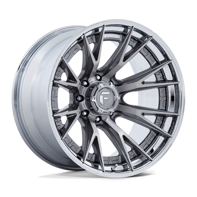 Fuel Wheels FC402 Catalyst 22″ 8×180 Platinum With Chrome Lip