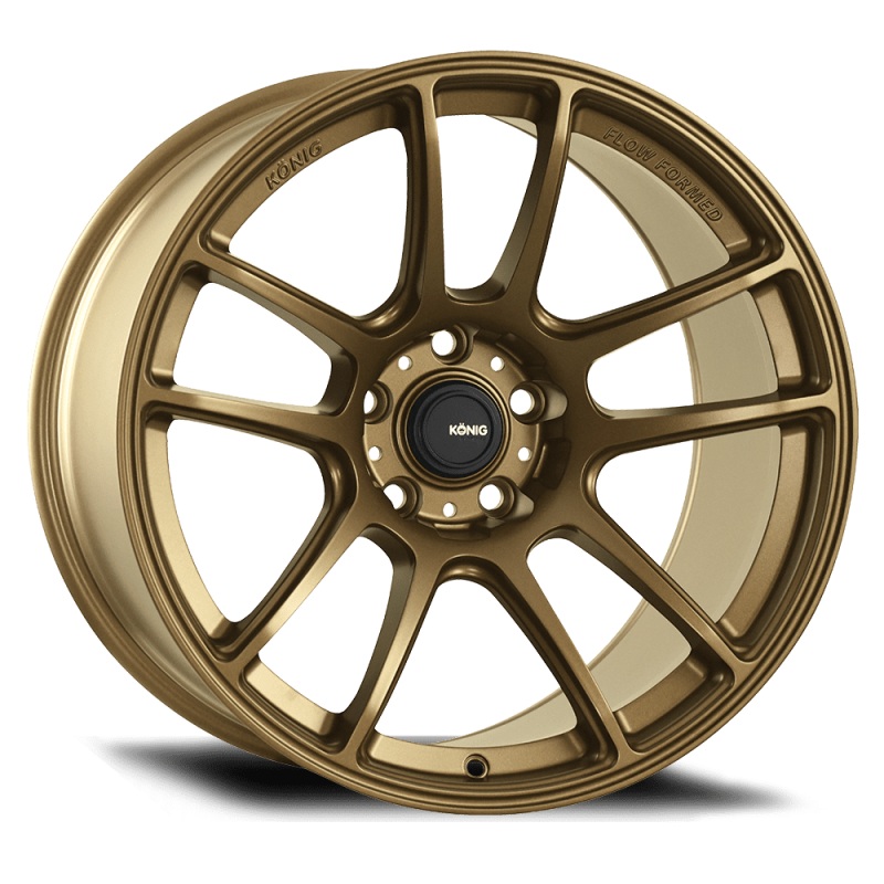 Konig Heliogram 18X10.5 5X114.3 ET18 Matte Bronze Knurled Bead Flow Formed