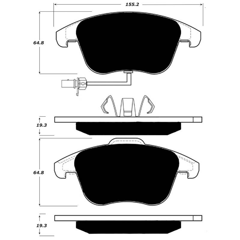 Porterfield Brake Pads for 2016 AUDI A5/A5 Quattro – 314mm Front Disc
