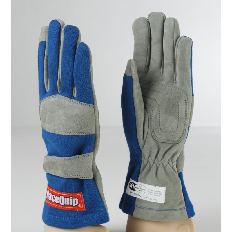 RaceQuip Blue 1-Layer SFI-1 Glove – Medium
