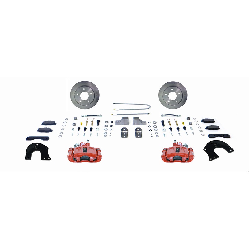 New Rear Drum to Disc Brake Conversion Kit W/Rotors. Red A127R
