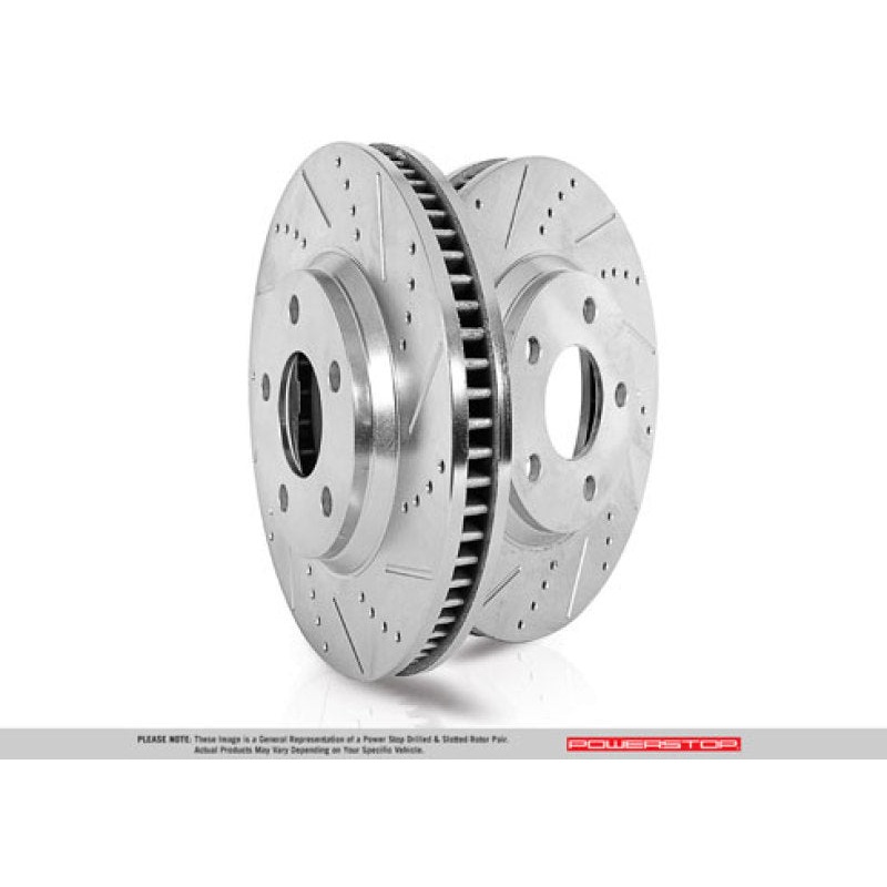 Power Stop 20-21 Chevrolet Corvette Rear Evolution Drilled & Slotted Rotor – Pair