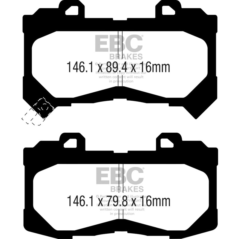 EBC 15+ Chevrolet Colorado 2.5 Yellowstuff Front Brake Pads