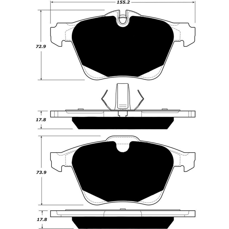 Porterfield Brake Pads for 2019 JAGUAR F-TYPE