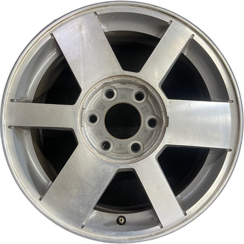 17″ ENVOY 04-07 17×7 aluminum 6 spoke brushed opt N75 2 types of spokes Original OEM Wheel Rim