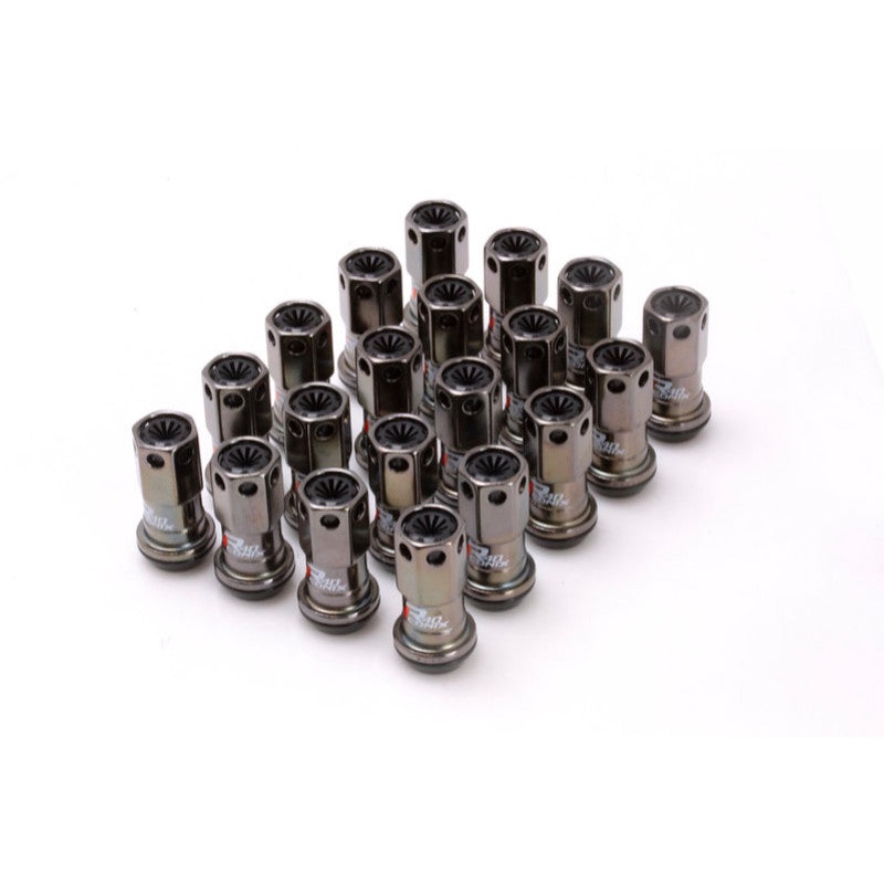 Project Kics R40 Iconix Classical Lug Nuts Black Chrome with Black Cap 12X1.50 (20)