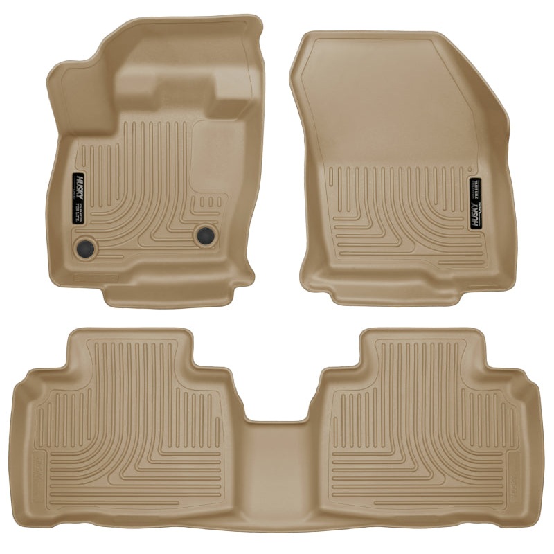 Husky Liners 2015 Ford Edge WeatherBeater Front & 2nd Row Combo Tan Floor Liners