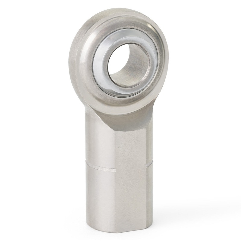 QA1 MGFR6T MG Series 2 Piece Stainless Rod End 6mm Bore M6X1.0 RH Female Thread PTFE Lined