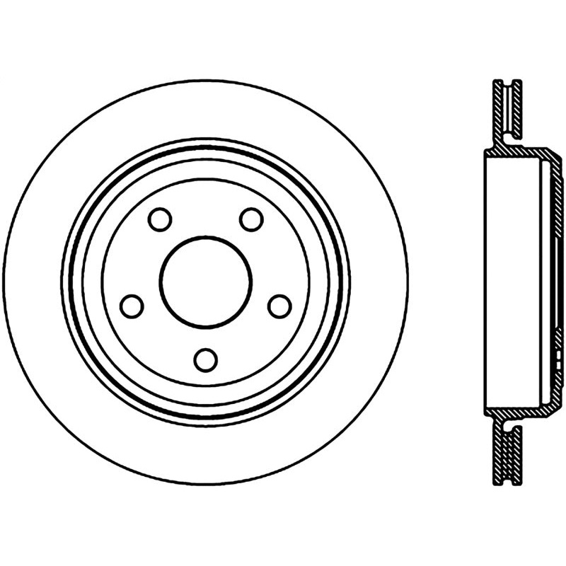 StopTech Slotted Sport Brake Rotor 11-17 Jeep Grand Cherokee (Excludes SRT8)