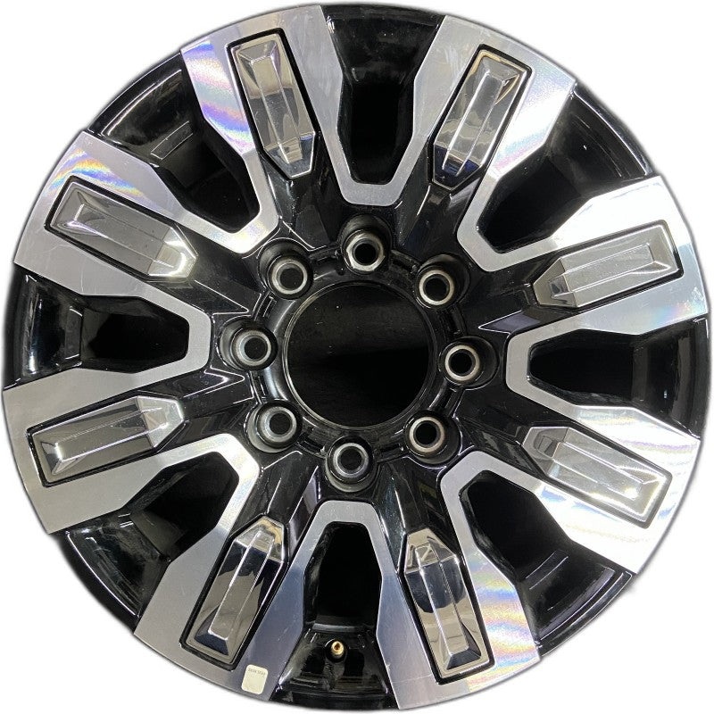 20″ SIERRA 2500 PICKUP 24 20×8.5 8 spoke raised spoke machined with black pockets chrome inserts opt Q7F Original OEM Wheel Rim
