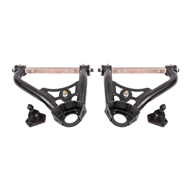 BMR 68-74 Chevrolet Nova Non-Adj. Upper A-Arms w/ STD. Ball Joint (Delrin) – Black Hammertone