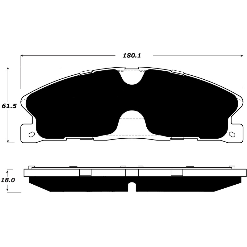 Porterfield Brake Pads for 2013 LINCOLN MKT Gray Calipers