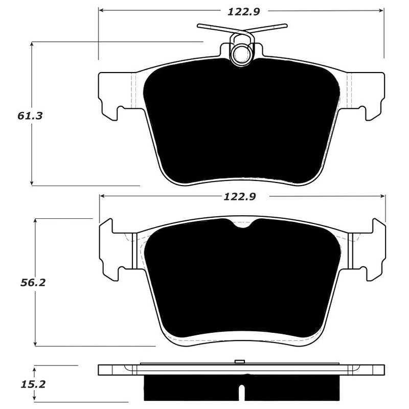 Porterfield Brake Pads for 2017 VOLKSWAGEN GOLF – w/276mm Front Discs