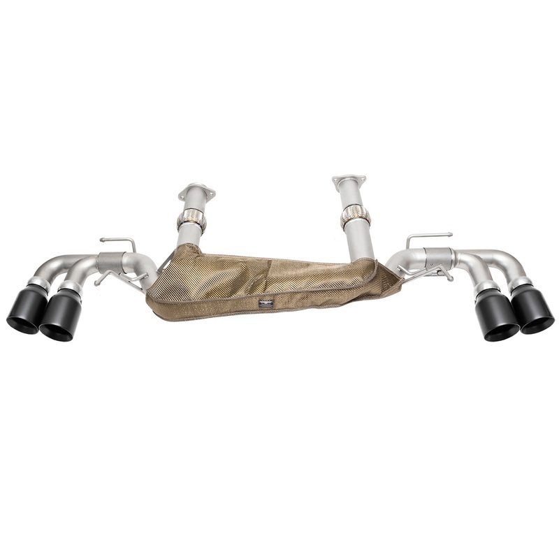 SOUL 20+ Chevrolet C8 Corvette Performance Rear Exhaust – 4in Straight Cut Tips – Ceramic Matte Black