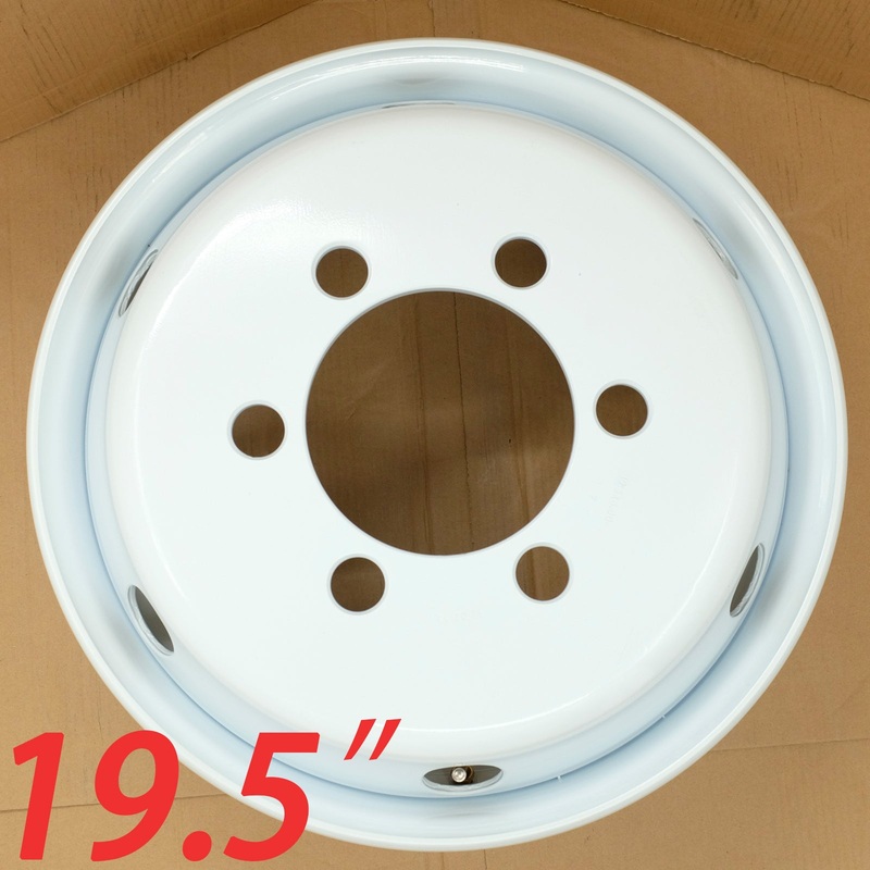 19.5″ Single 19.5×6 White Steel Wheel For ISUZU NPR NPR-HD NQR NRR 1995-2025 OEM Design Replacement Rim 8980939730