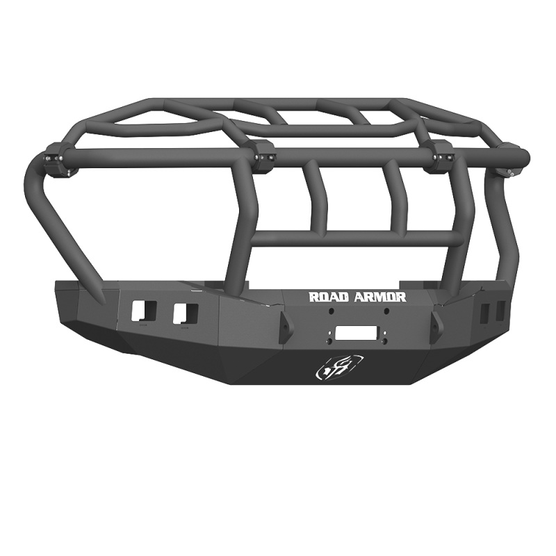 Road Armor 17-20 Ford F-250 Stealth Wide Fender Front Winch Bumper w/Intimidator Guard – Tex Blk