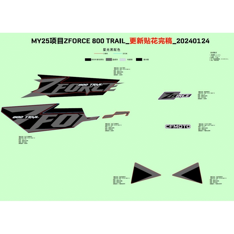 RH Side Door Decal by CF Moto