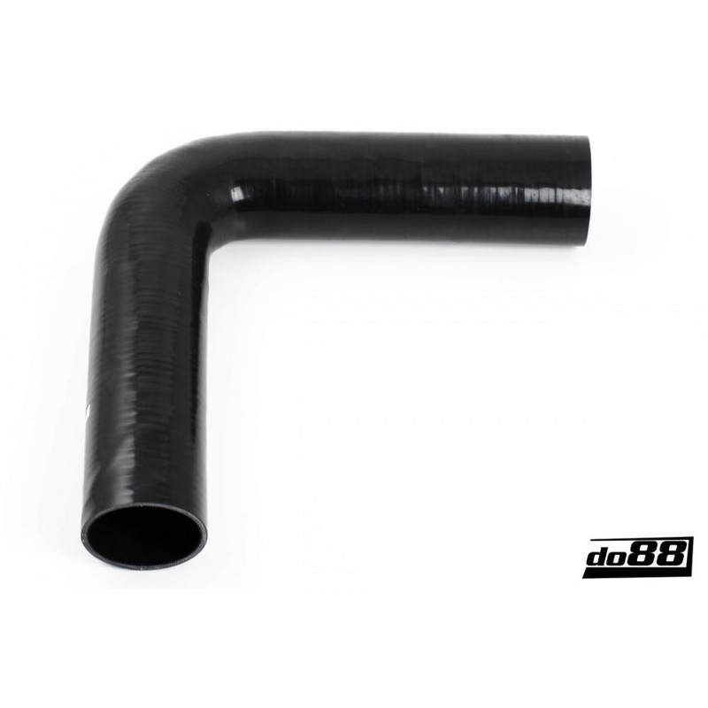 Silicone Hose Black 90 degree long leg 2,75” (70mm)