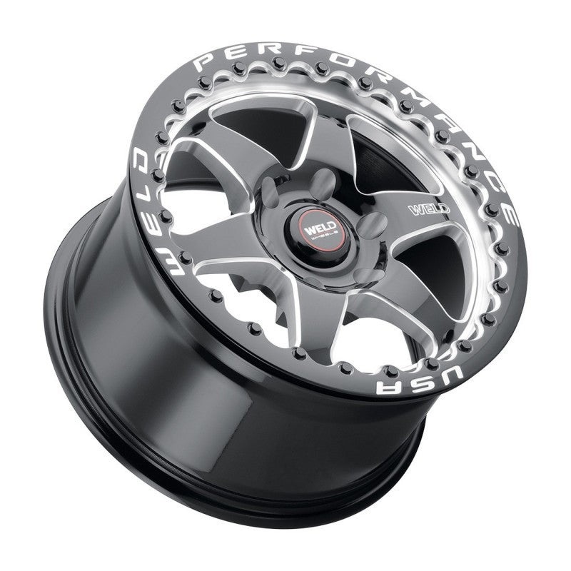 Weld S909 20×10 Ventura 6 Beadlock 6×139.7 ET38 BS7.00 Gloss BLK MIL DIA 106.1