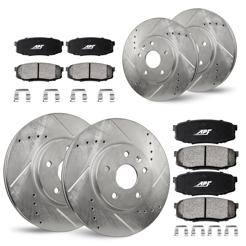 APF Full Brake Kit Rotors and Pads for Mitsubishi Lancer 2008-2016
