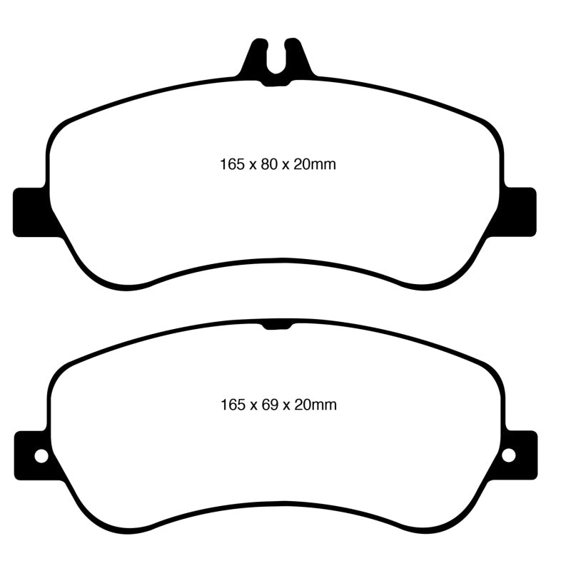 EBC 13-16 Mercedes-Benz GLK250 2.1 Twin TD Yellowstuff Front Brake Pads