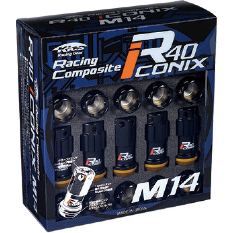 Project Kics 16+4 Black Lock & Lug Nuts R40 Iconix – 14X1.50