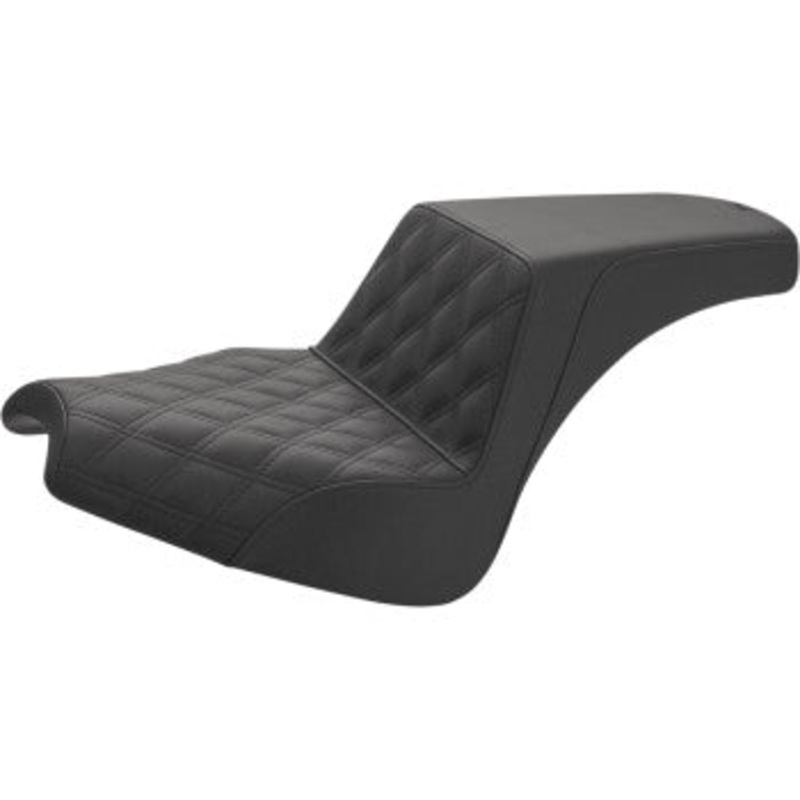 Step-Up Seat – Front Lattice Stitch / Rear Smooth – Black by Saddlemen