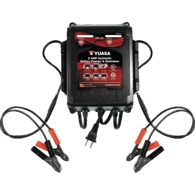 Yuasa 2 Amp Charger & Maintainer – 6V/12V