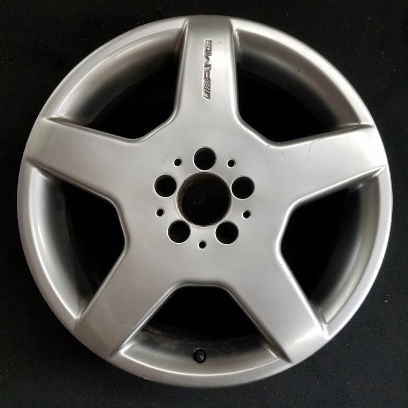18″ MERCEDES CL-CLASS 03-04 215 Type; CL500 18×9 5 spoke AMG rear ID 2204013702 Original OEM Wheel Rim