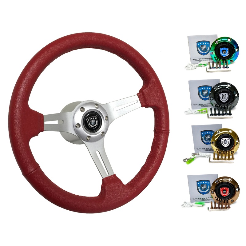 2004-13 BMW M3 Steering Wheel Kit | Red Leather | ST3014RED