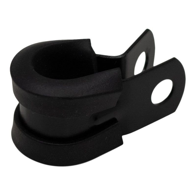DeatschWerks Rubber Cushioned P-Clamp for 6AN Hose – 9.5mm Clamp Id – Anodized Matte Black