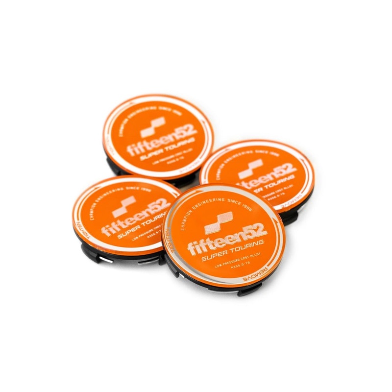 Fifteen52 Super Touring (Chicane/Podium) Center Cap Set of Four – Orange/Chrome