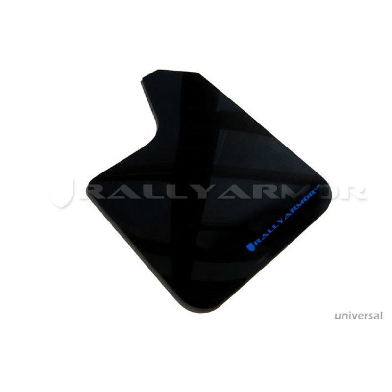 Rally Armor Universal Fit (No Hardware) Black UR Mud Flap w/ Blue Logo