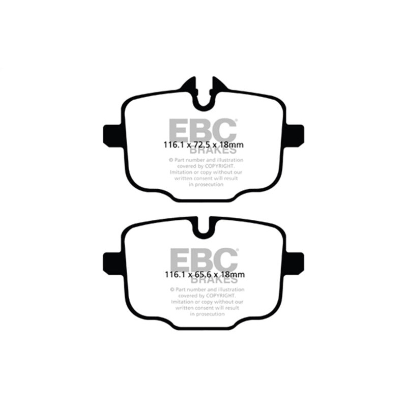 EBC 10+ BMW 535i 3.0 Turbo (F10) Greenstuff Rear Brake Pads