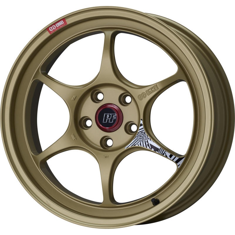 Enkei PF06 18x10in 5×114.3 BP 38mm Offset 75mm Bore Gold Wheel *MOQ 40